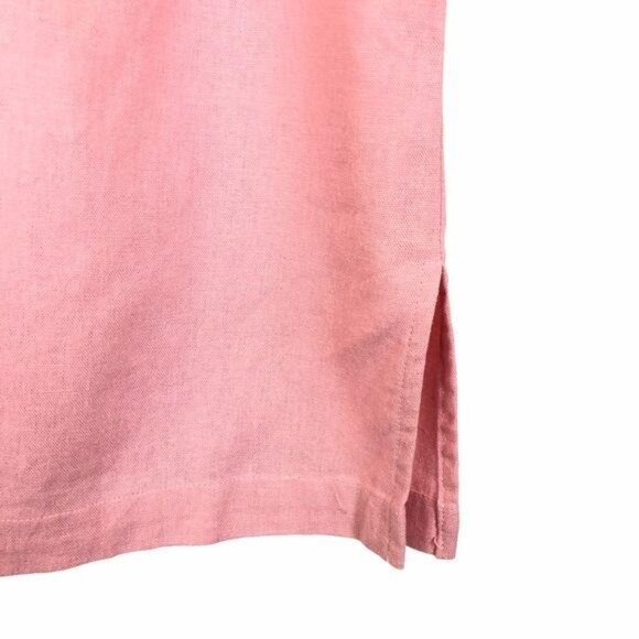 White Stag Vtg Y2K Pink Floral Appliqué Tank Top Women’s Large Linen Blend - Picture 7 of 8